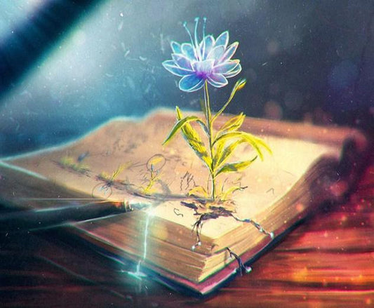 Abstraktes Buch - Farbe durch Diamanten - Diamond Painting