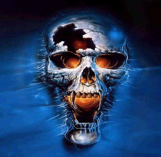 Abstrakte Schädelkunst - Diamond Painting