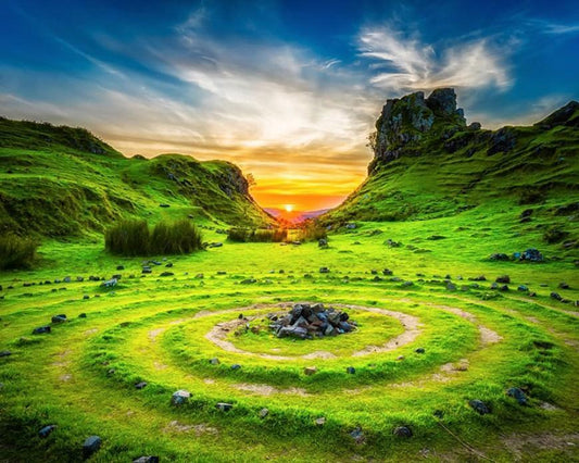 Erstaunliche Bergstation- Diamond Painting Kit - Diamond Painting