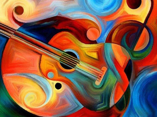 Schöne Gitarrenfarbe von Diamanten - Diamond Painting