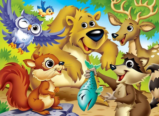 Cartoon Freunde - Diamond Painting Kit - Diamond Painting