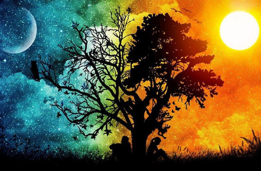 Wechsel von Tag und Nacht - Diamond Painting