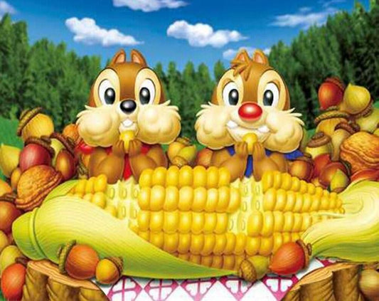 Chip & Dale - Farbe mit Diamanten - Diamond Painting