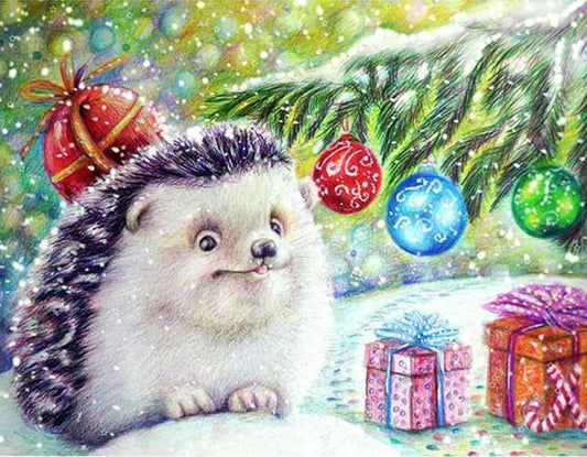 Weihnachts-Igel-Mal-Kit - Diamond Painting