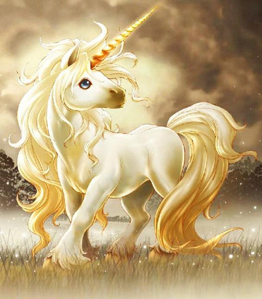 Nettes Baby-Einhorn - Malen Sie mit Diamanten - Diamond Painting