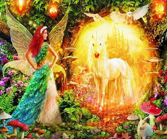 Fee im Fantasiewald - Diamond Painting