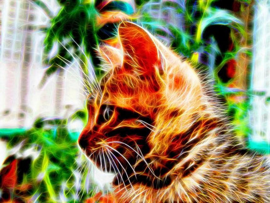 Fantasierte Katze - Diamond Painting Kit - Diamond Painting