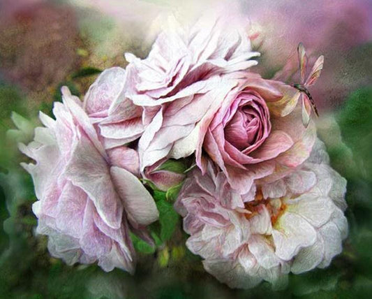 Blumenstrauß & Drachenfliege - Diamond Painting