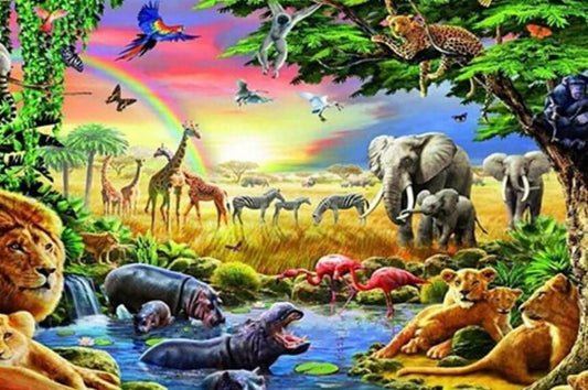 Waldtiere & Vögel malen - Diamond Painting