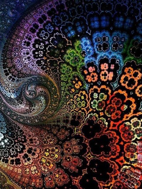 Fraktaler Garten - Farbe von Diamanten - Diamond Painting