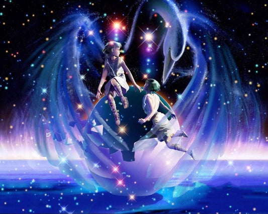 Zwillinge Tierkreis - Diamond Painting Kit - Diamond Painting