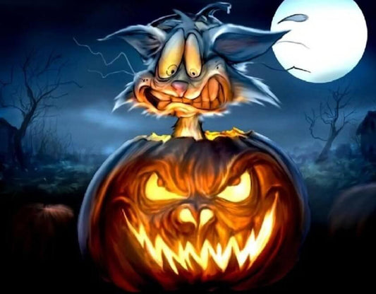 Gruselige Halloween-Nacht - Diamond Painting