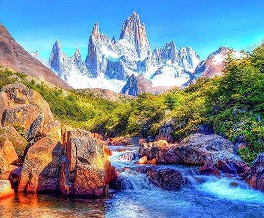 Hochgebirge DIY Malerei Kit - Diamond Painting