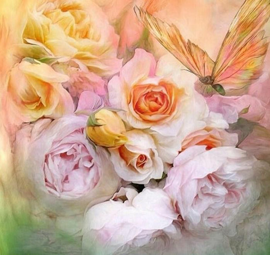 Rosen & Pfingstrosen - Diamond Painting Kit - Diamond Painting