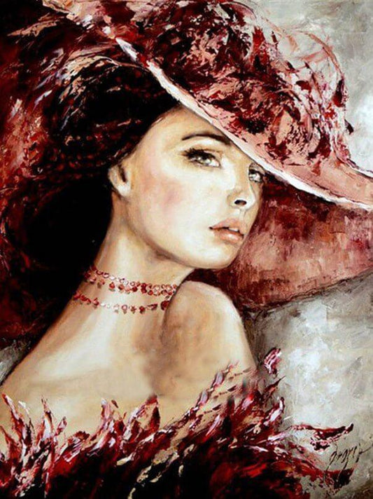 Atemberaubende Dame Malerei Kit - Diamond Painting