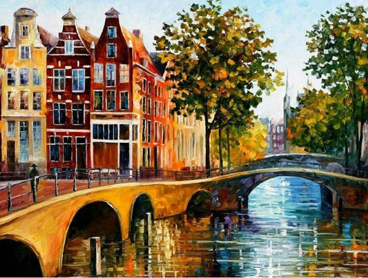 Das Tor nach Amsterdam - Leonid Afremov - Diamond Painting