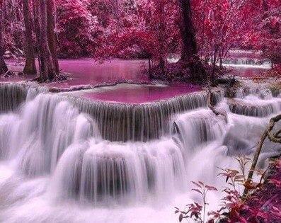 Wasserfall Landschaft Diamond Painting Kit - Diamond Painting