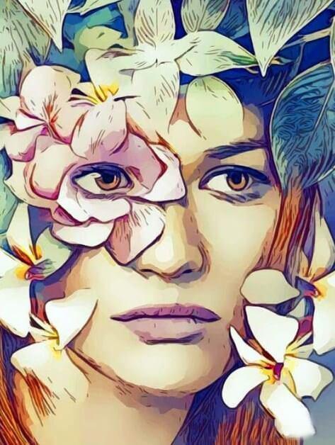 Frau Blumenkunst - Diamond Painting