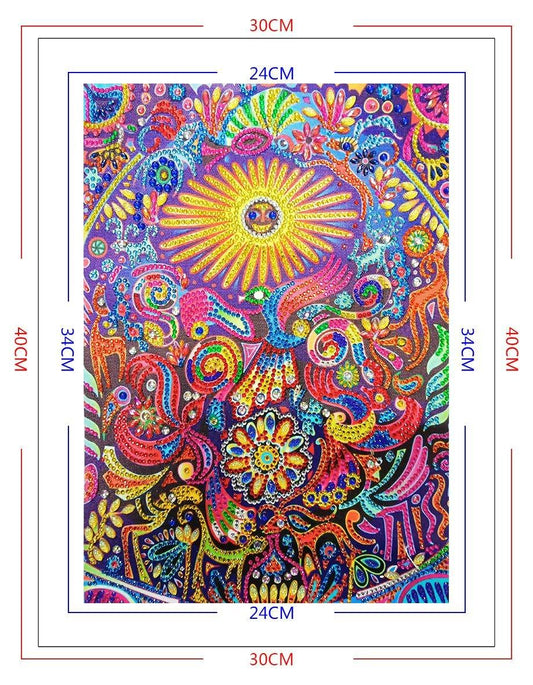 Abstrakte Blumen Spezial Diamond Painting - Diamond Painting