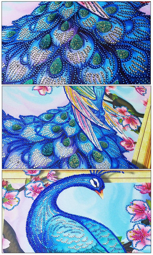 Charmante Pfau-Spezialdiamant-Kunst - Diamond Painting