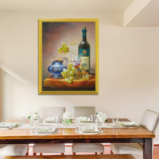 Wein & Trauben Stillleben Diamantmalerei - Diamond Painting