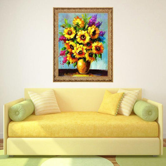 Farbenfrohe Blumen DIY Diamond Painting - Diamond Painting