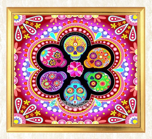 Zuckerschädel Kalender Art - Thaneeya McArdle - Diamond Painting