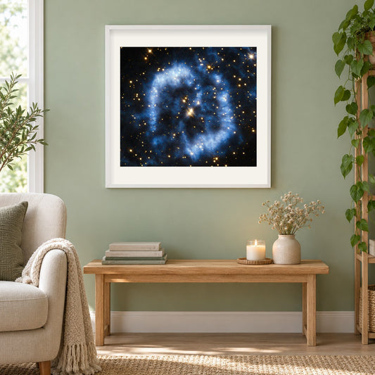 Alternde Sternwelle Auf Wiedersehen als gerahmtes Diamond Painting im Wohnzimmer