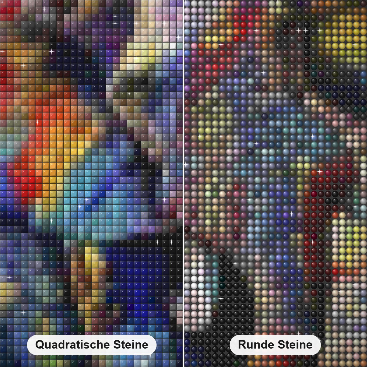 Bunte afrikanische ElefantenDiamond Painting Diamond Painting Nahaufnahme mit quadratischen und runden Steinen