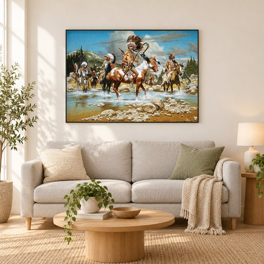 Die Chefs von Frank c. Mccarthy als gerahmtes Diamond Painting im Wohnzimmer