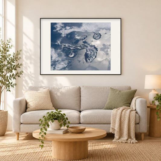 Die Galapagosinseln als gerahmtes Diamond Painting im Wohnzimmer