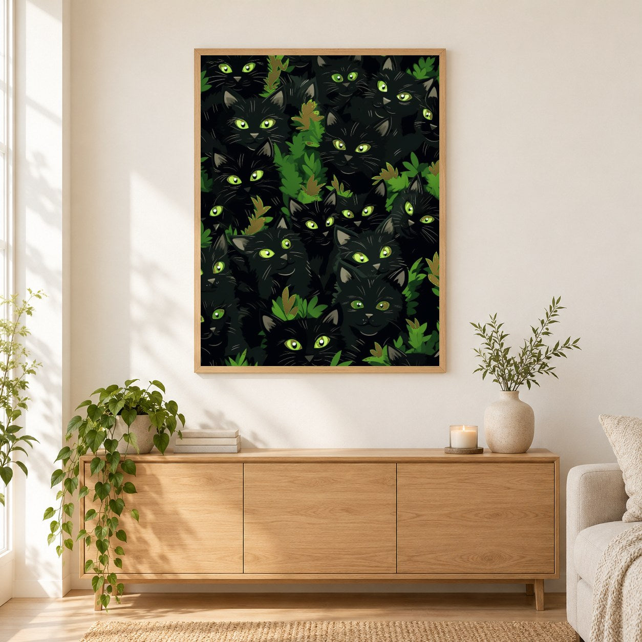 Ich kann dich sehen als gerahmtes Diamond Painting im Wohnzimmer