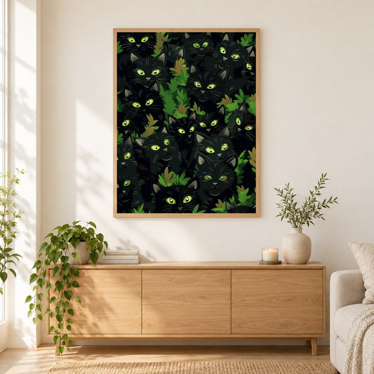 Ich kann dich sehen als gerahmtes Diamond Painting im Wohnzimmer
