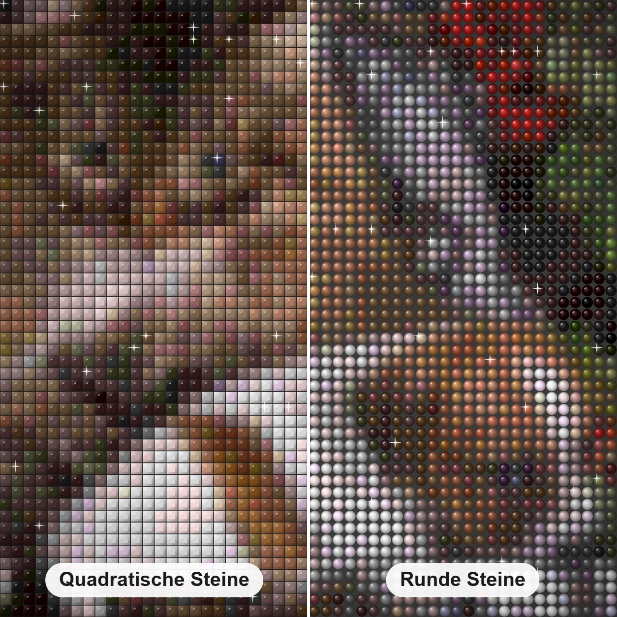 Katze & süßer Welpe Diamond Painting Nahaufnahme mit quadratischen und runden Steinen