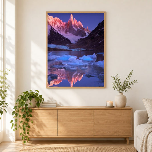 Paradiesplätze als gerahmtes Diamond Painting im Wohnzimmer