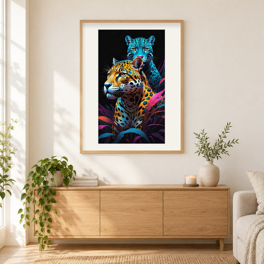 Schatten der Wildnis  Diamond Art als gerahmtes Diamond Painting im Wohnzimmer