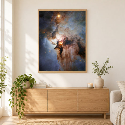 Stürmische See im Schützen als gerahmtes Diamond Painting im Wohnzimmer