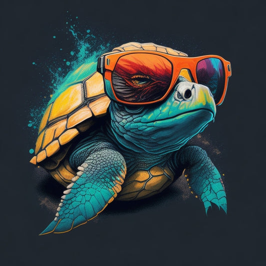 Swimming Turtle Diamond Art