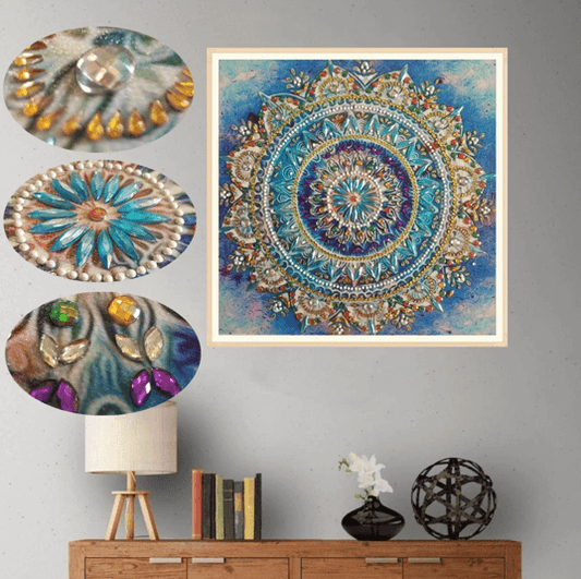 Blaues Mandala - Spezial Diamond Painting - Diamond Painting