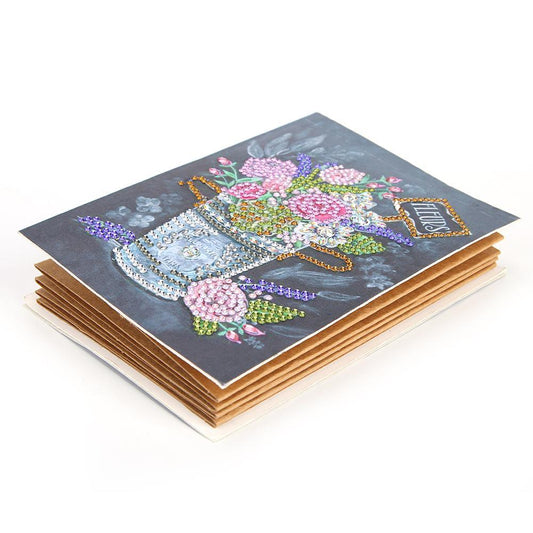 Mehrfarbige Rosen in einer Vase Album Cover - Diamond Painting