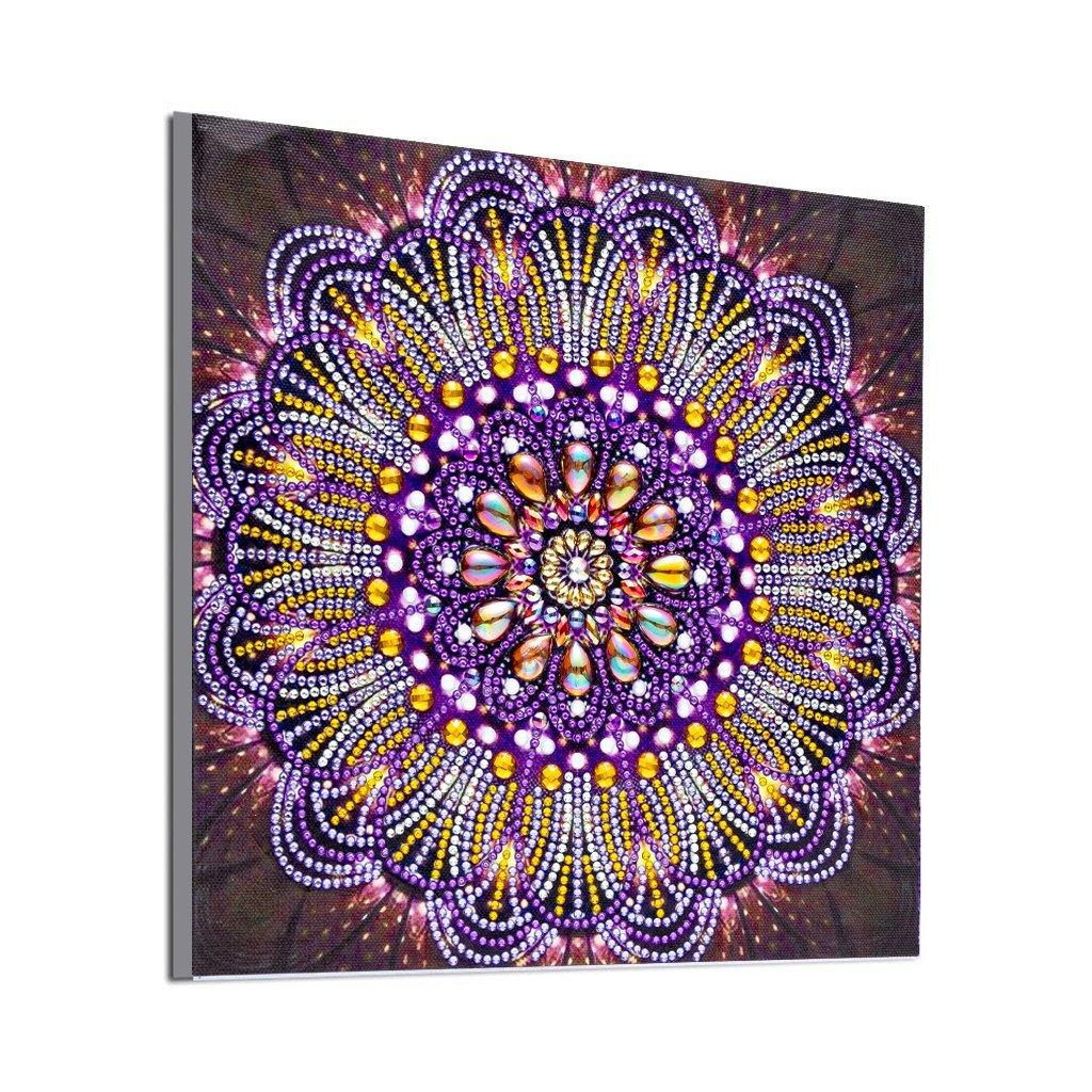 Spezielles Diamanten Lila Mandala Kunst-Kit - Diamond Painting