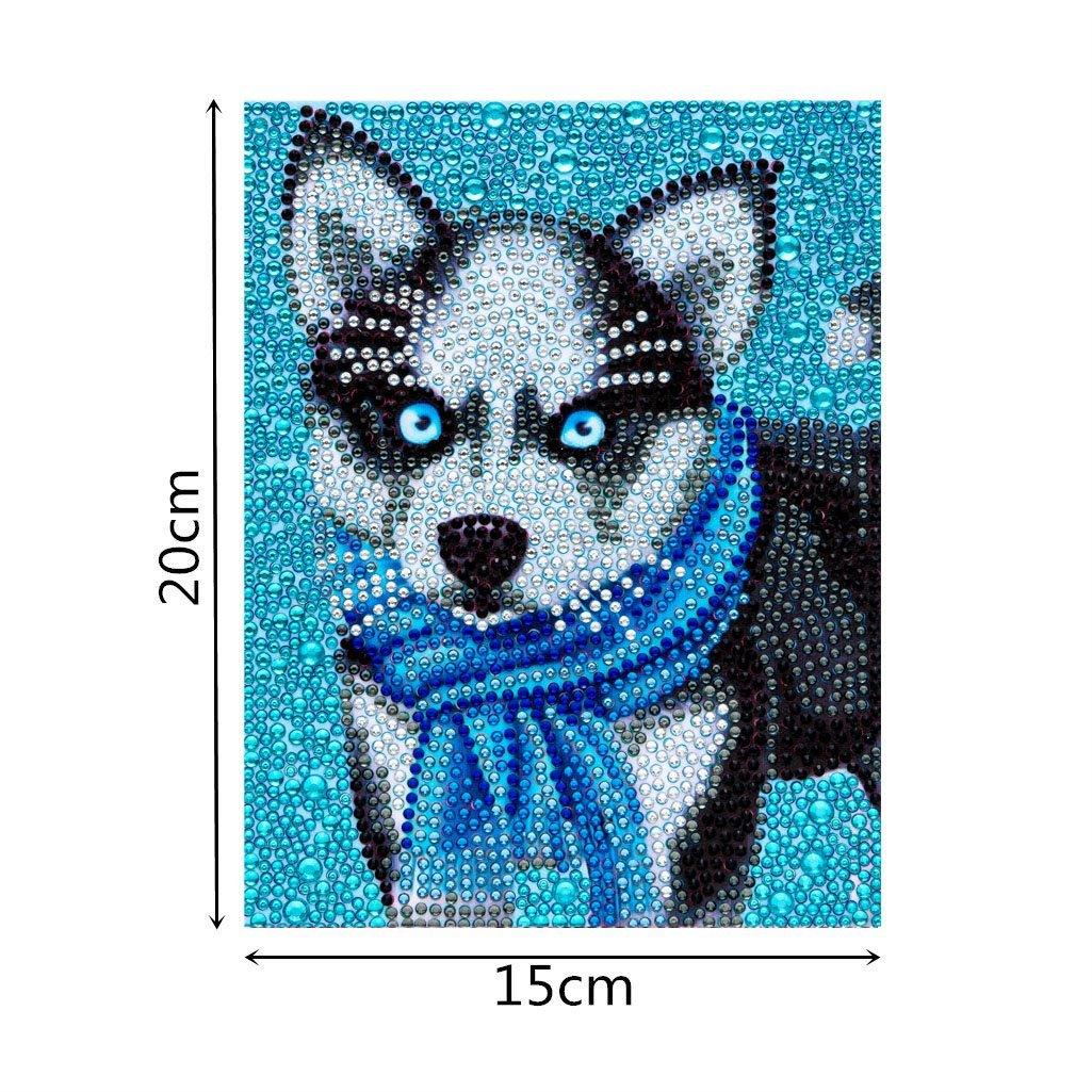 Husky mit Schal Speziell Diamond Painting - Diamond Painting