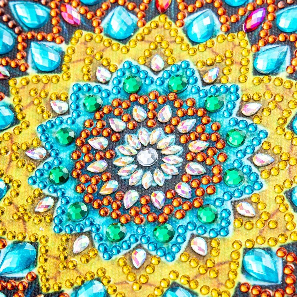 Bunte fantastische Mandala-Kunst - Teilbohrer - Diamond Painting
