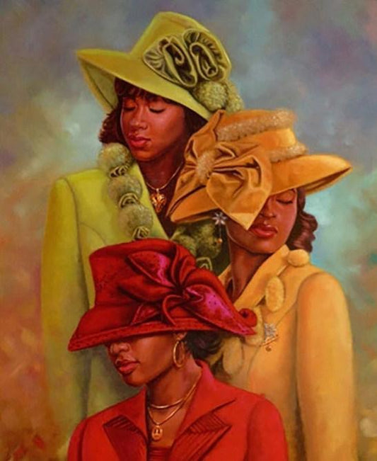 African amerikanischen Kirche Hüte - Diamond Painting