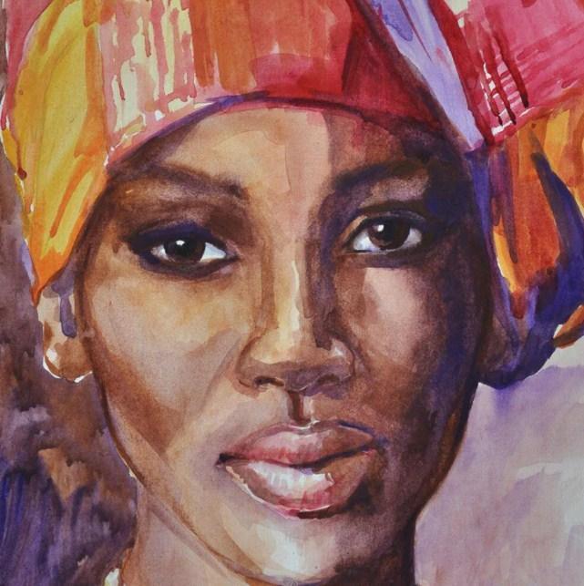 Afrikanische Dame - Diamond Painting Kit - Diamond Painting
