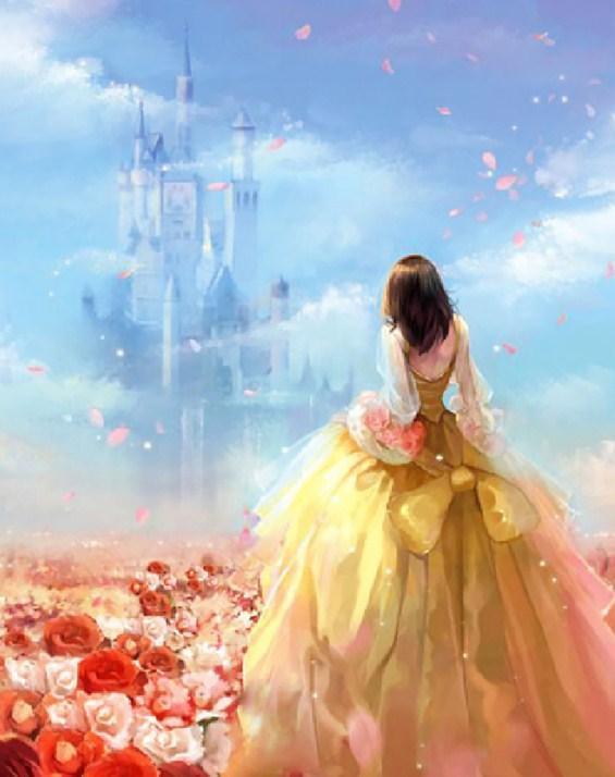 Anime Princess & ihr Schloss - Diamond Painting