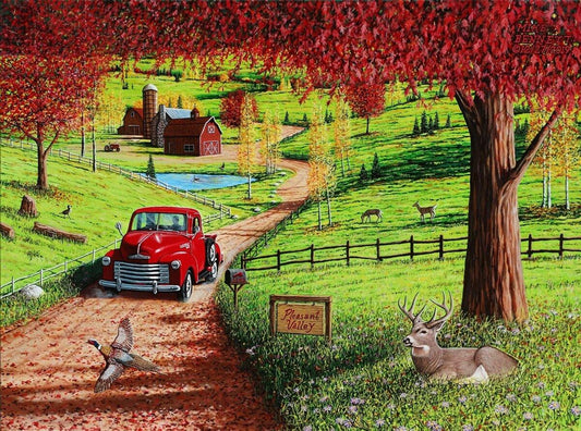 Herbst im Angenehmes Tal - Kunst des Mike Bennett - Diamond Painting