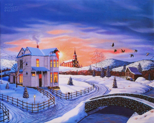 Weihnachten auf dem Land - Kunst des Mike Bennett - Diamond Painting