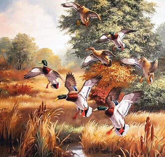 Fliegende Enten Diamond Painting - Diamond Painting