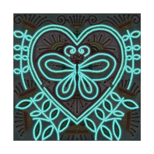 Das Herz Leuchten im Dunkeln - Diamond Painting